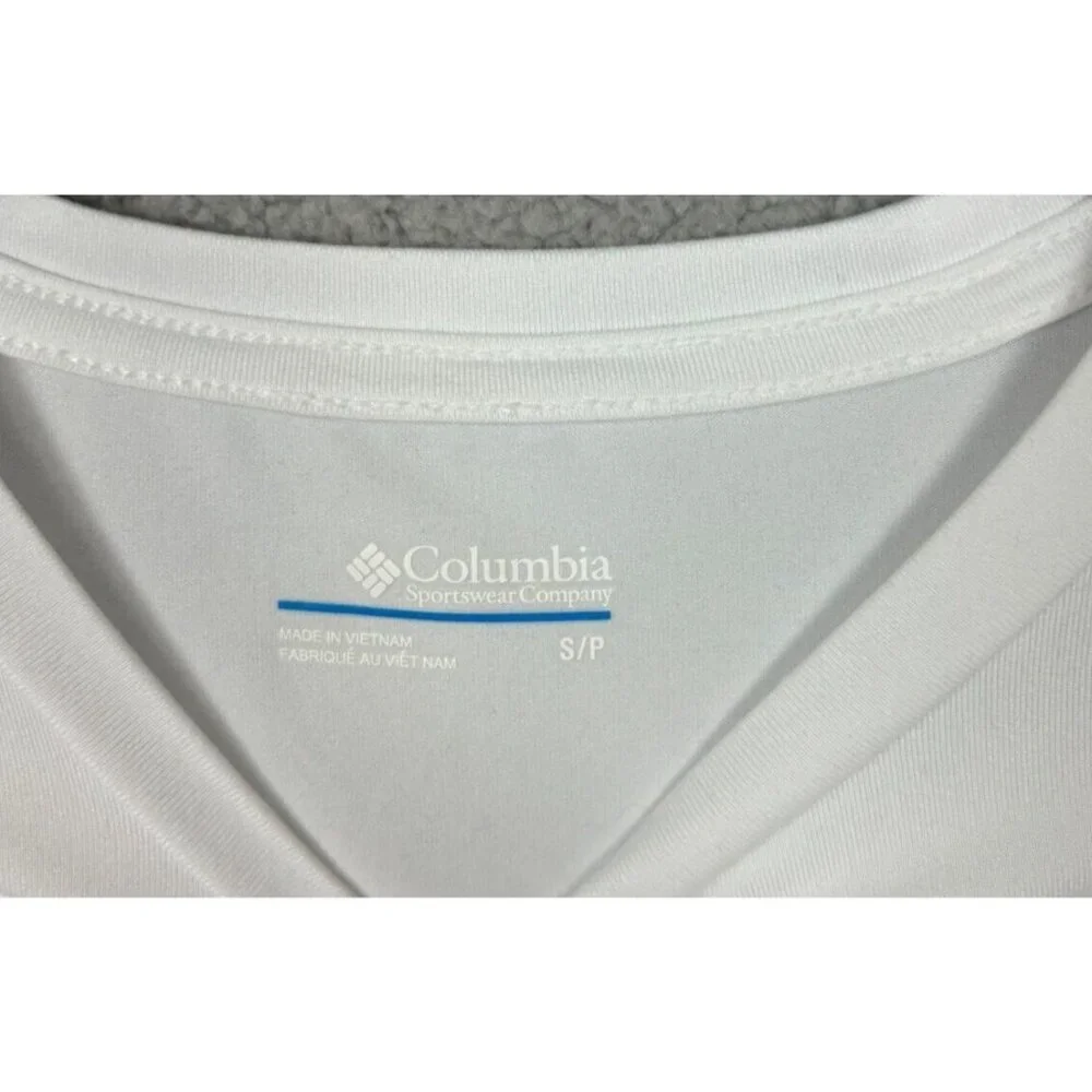 Columbia Mens Omni Shade Tech Trail Graphic Tee UPF 50 White Small New With Tags - Picture 4 of 8